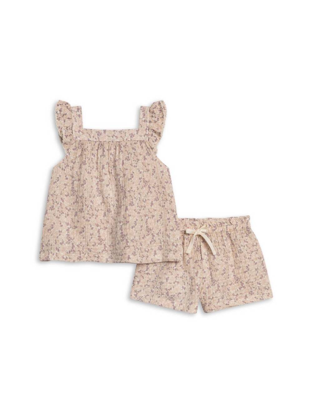 NEW COLORED ORGANICS girls louise muslin tank and short set in vionna floral / s